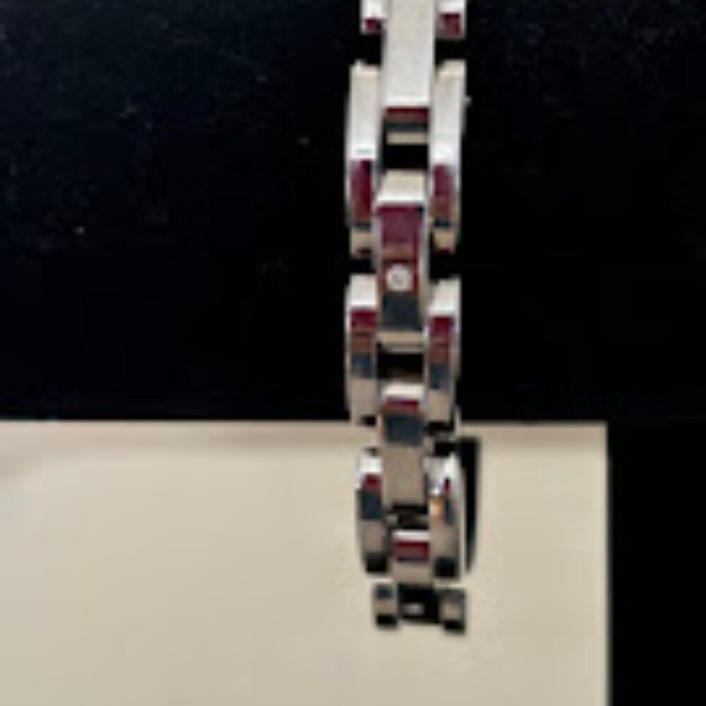 Sterling Silver (925) Bracelet (8") and Ring (9.5) with Moissanite Stones - Picture 4 of 16